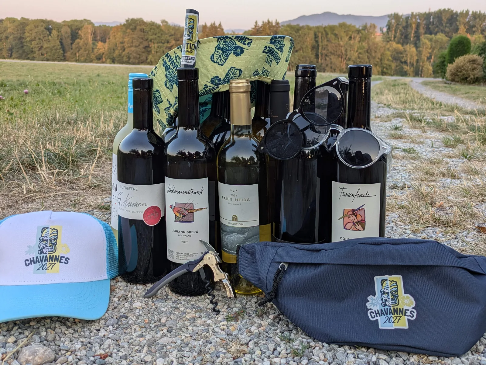 Bouteilles de vin et goodies Chavannes 2027
